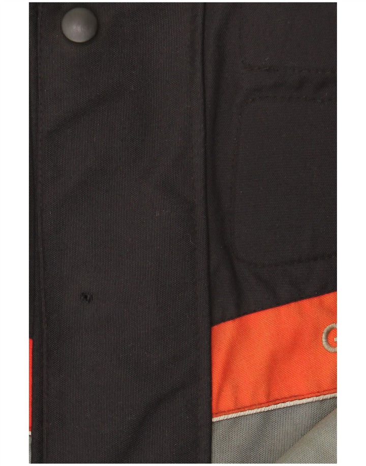 Vintage hombres Racer chaqueta Reino Unido 40 grande negro colorblock