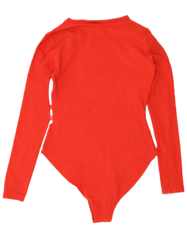 Adidas Body gráfico de manga larga para mujer UK 10 Small Red Cotton