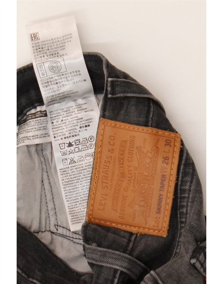 LEVI'S Vaqueros pitillo ajustados para hombre W26 L30 Algodón gris