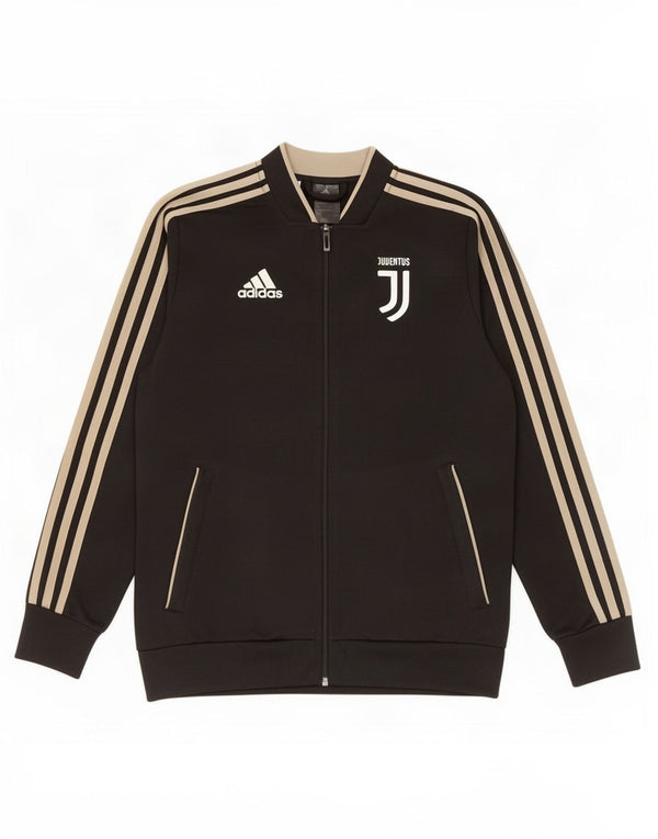 Adidas Boys Juventus Chándal Top Chaqueta 13-14 Años Negro Poliéster