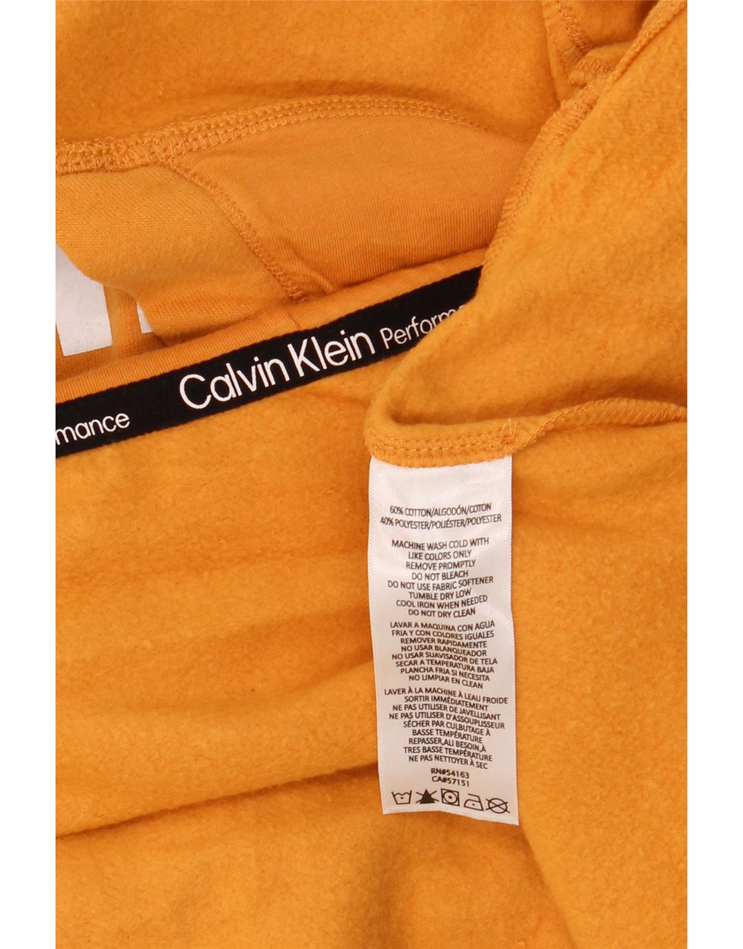 CALVIN KLEIN Jersey con capucha extragrande para mujer UK 10 Small Yellow