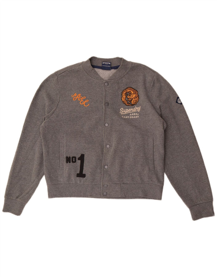 Superdry Chaqueta De Chándal Con Gráfico Para Mujer UK 46 Grande Gris Moteado