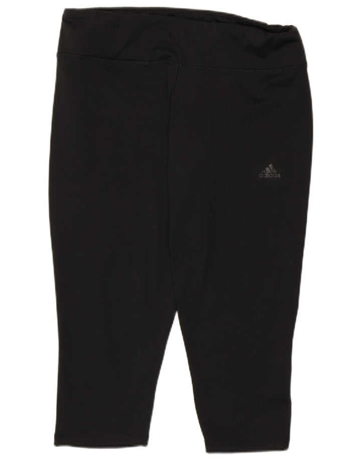 Adidas Mujer Climalite Capri Leggings UK 16/18 Grande Negro Poliéster