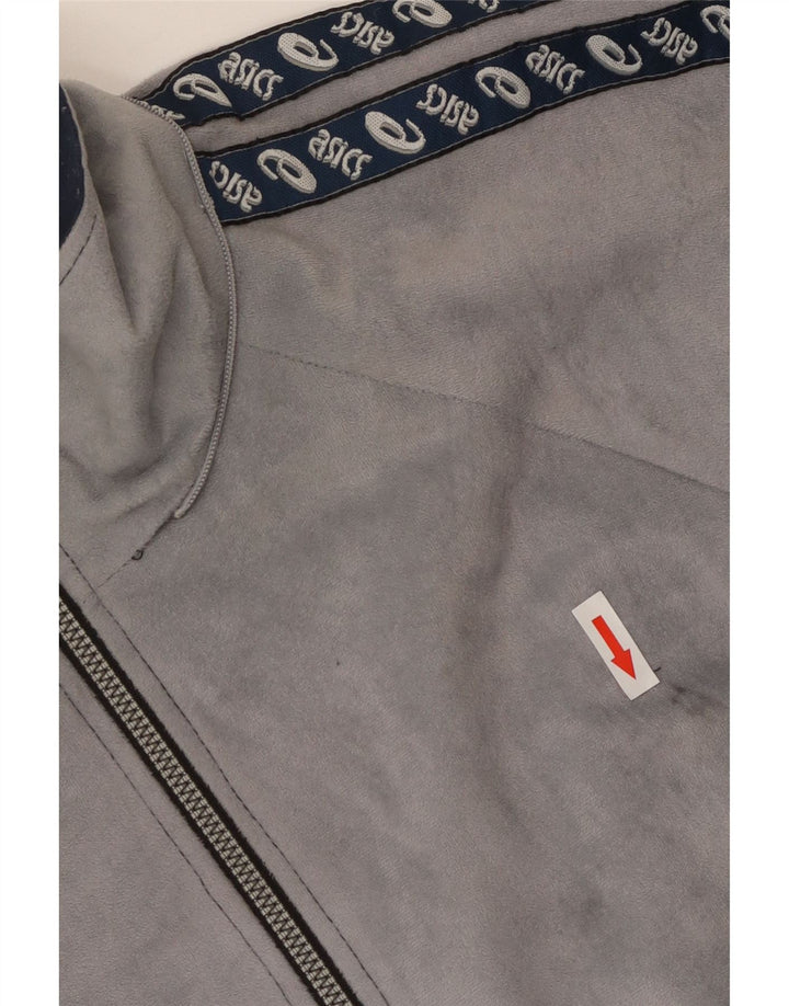 ASICS Chaqueta superior de chándal con gráfico para hombre IT 50 Medium Azul marino Colorblock