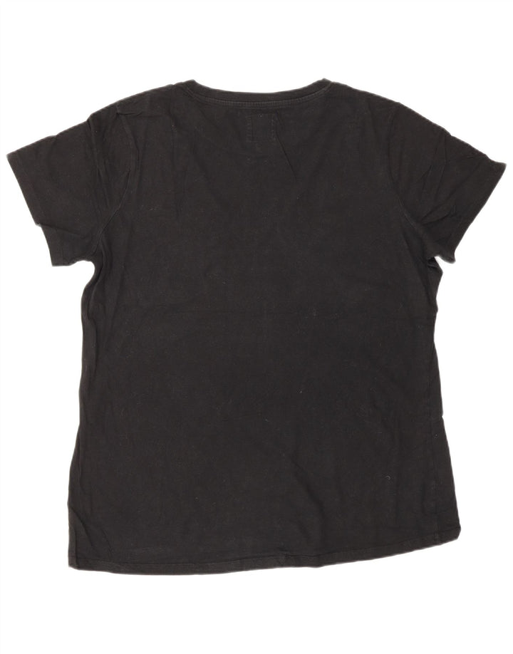 Champion Camiseta gráfica para mujer Top UK 46 Large Black Cotton