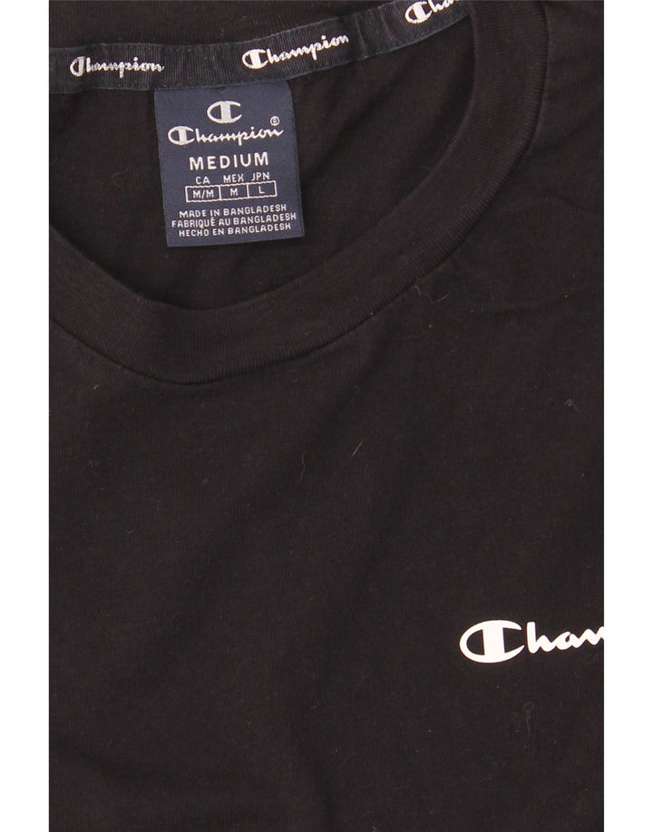CHAMPION Mens T-Shirt Top Medium Black