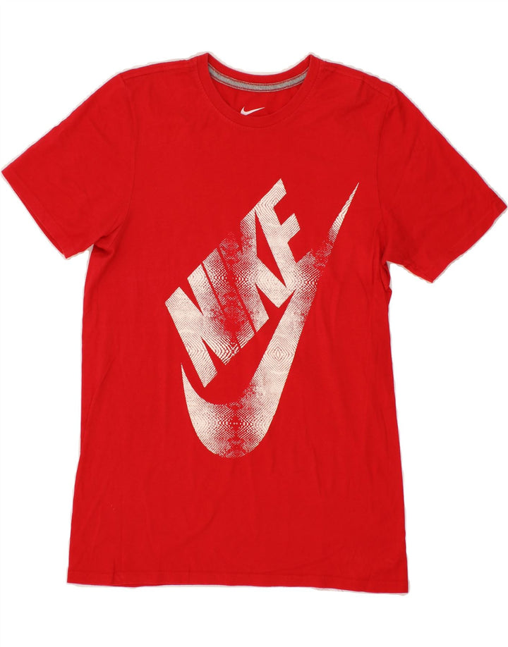 NIKE Mens Athletic Cut Graphic T-Shirt Top Small Red Cotton Vintage Nike and Second-Hand Nike from Messina Hembry 
