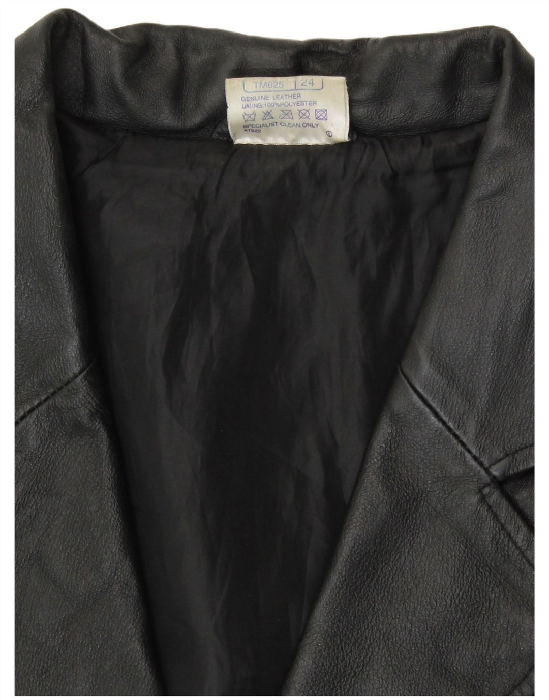 Agenda Chaqueta Blazer de Cuero con 3 Botones para Mujer UK 24 4XL Cuero Negro