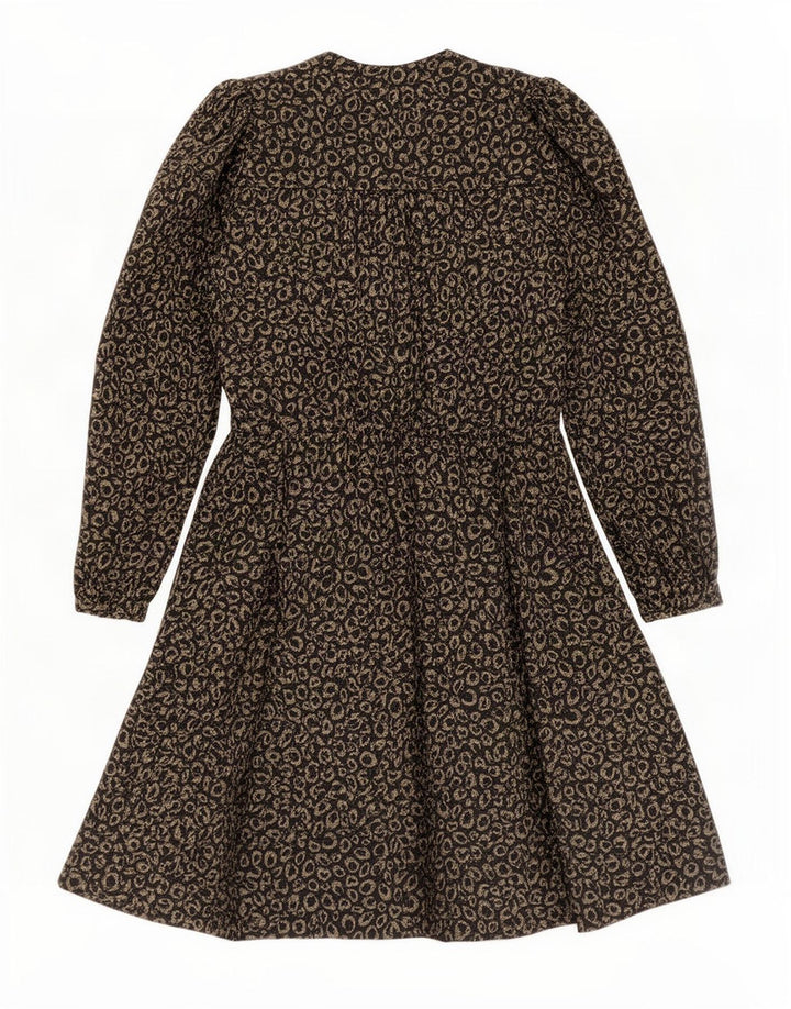 Massimo Dutti Chaqueta Blazer De 1 Botón Mujer EU 34 2XS Negro Estampado Animal
