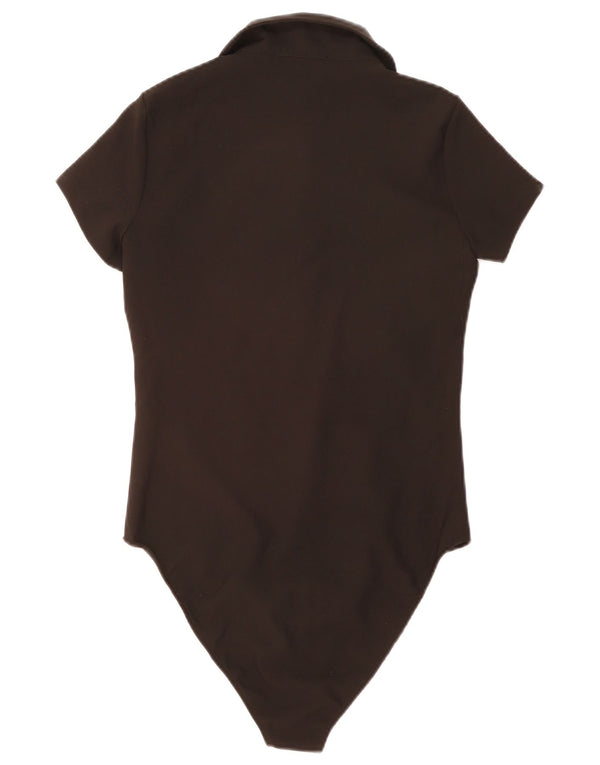 Zara Body con cuello polo para mujer UK 44 Grande Poliéster negro
