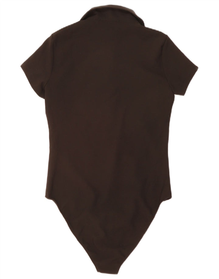 Zara Body con cuello polo para mujer UK 44 Grande Poliéster negro