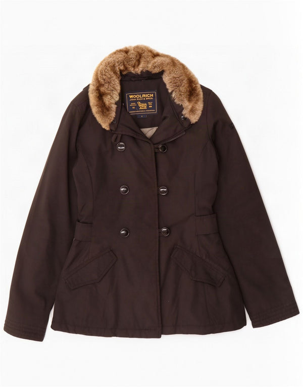 Woolrich Parka para mujer UK 10 Small Nylon negro