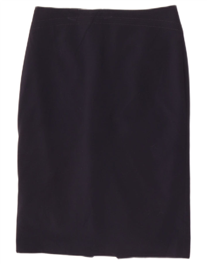 Marks & Spencer Falda lápiz para mujer UK 8 Small W26 Poliéster azul marino
