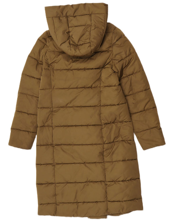 Barbour Abrigo acolchado con capucha para mujer UK 10 Small Caqui Poliéster