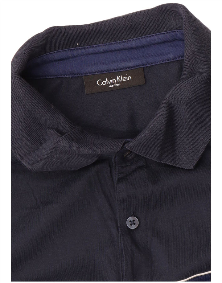 Polo CALVIN KLEIN para hombre con bloques de color azul marino mediano