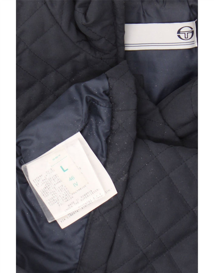 Sergio Tacchini Chaleco acolchado para mujer UK 46 Grande Poliéster azul marino
