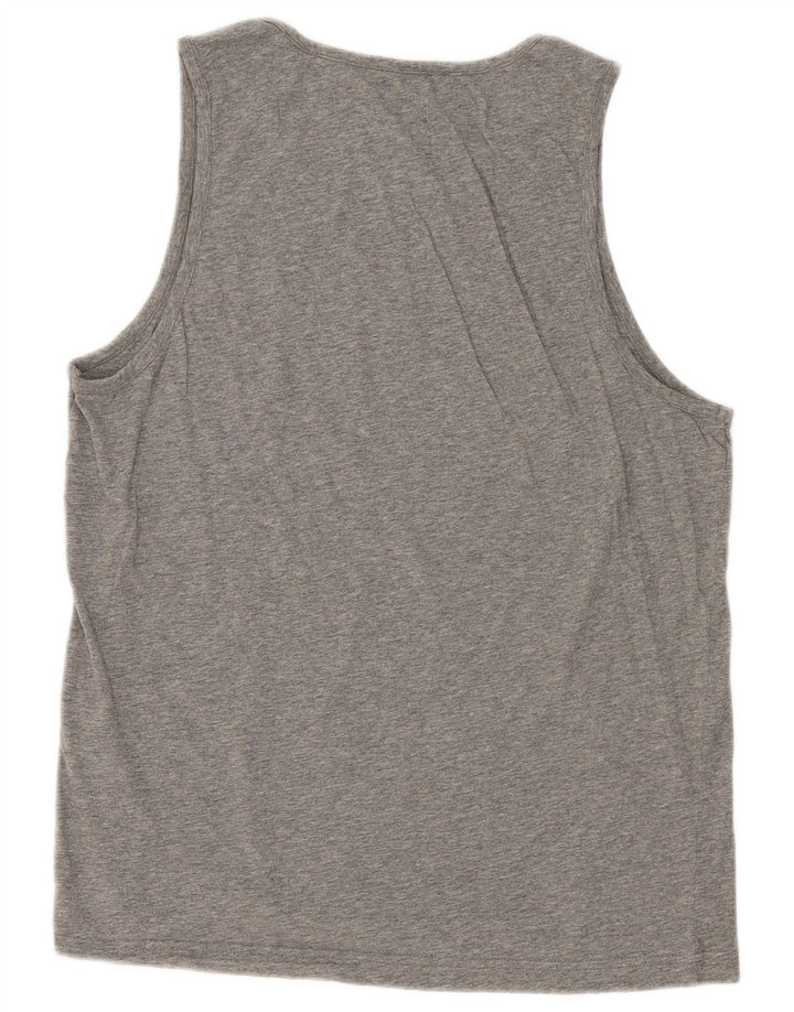 Puma Hombre Gráfico Chaleco Top Grande Gris Algodón