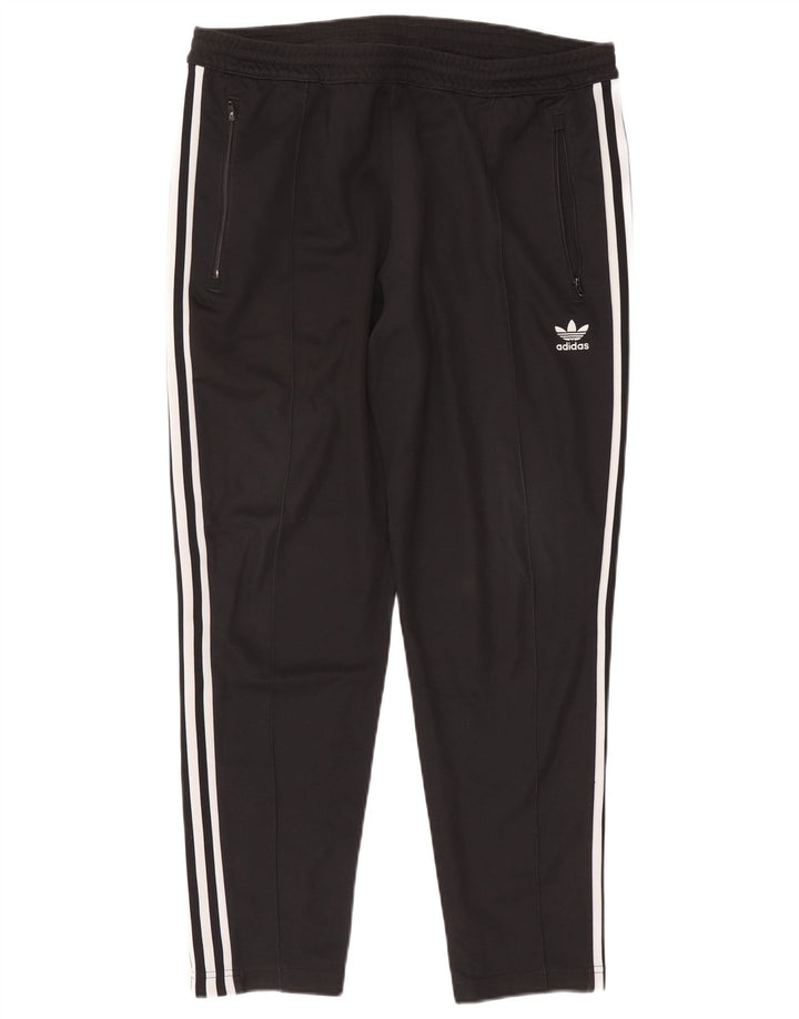 Adidas - Pantalón de chándal para hombre, talla grande, algodón negro