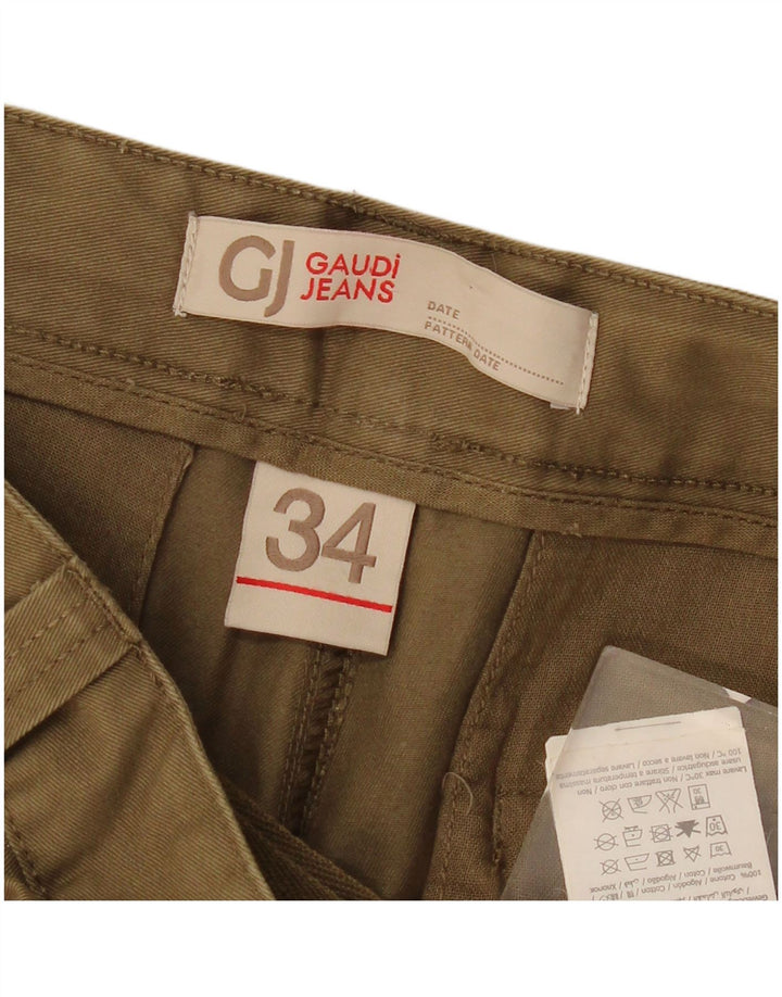 Gaudí Pantalones cortos cargo para hombre W34 Algodón caqui grande