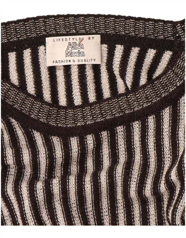 Alba Moda Jersey Hombre con Cuello Barco XL Marrón Rayas