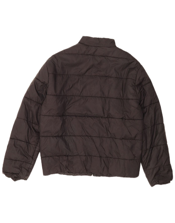 Zara Mens Padded Jacket UK 40 Large Black Nylon