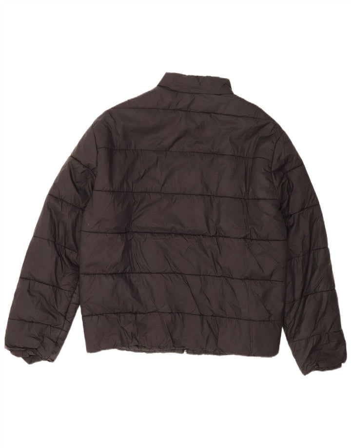 Zara Mens Chaqueta Acolchada UK 40 Grande Nylon Negro