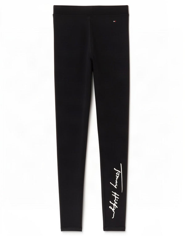 Tommy Hilfiger Leggings gráficos para mujer UK 8 Small Azul marino Algodón