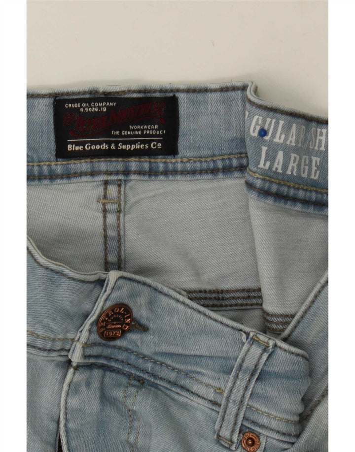 Petrol Industries Pantalones cortos de mezclilla regulares para hombre Grande W36 Azul