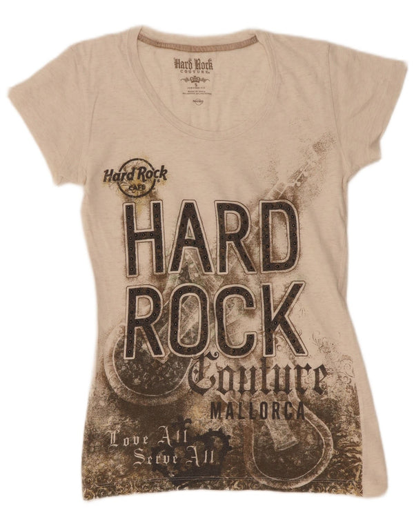 Hard Rock Cafe Camiseta gráfica para niña 13-14 años Small Off White
