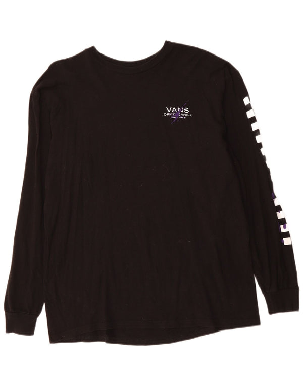 Vans Hombre Off The Wall Classic Fit Graphic Top Manga Larga Grande Negro