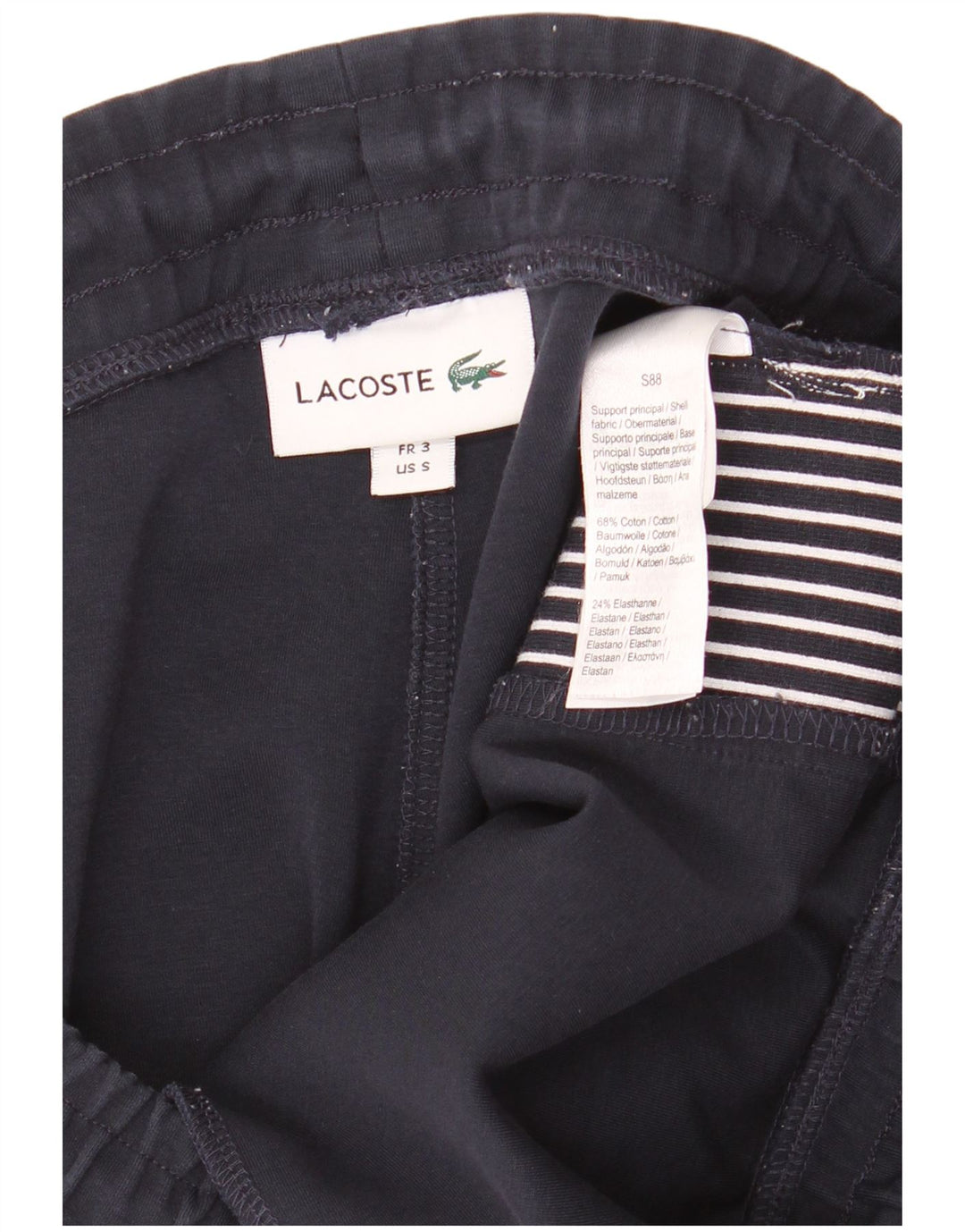 Lacoste Pantalones de chándal para hombre talla 3 pequeño algodón azul marino