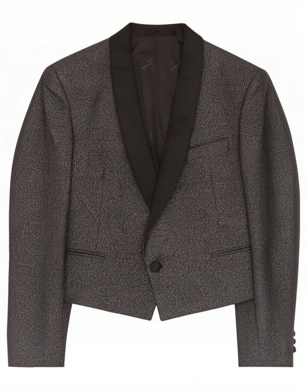 Pierre Cardin Chaqueta tipo blazer con 1 botón para hombre IT 50 XL Lana negra