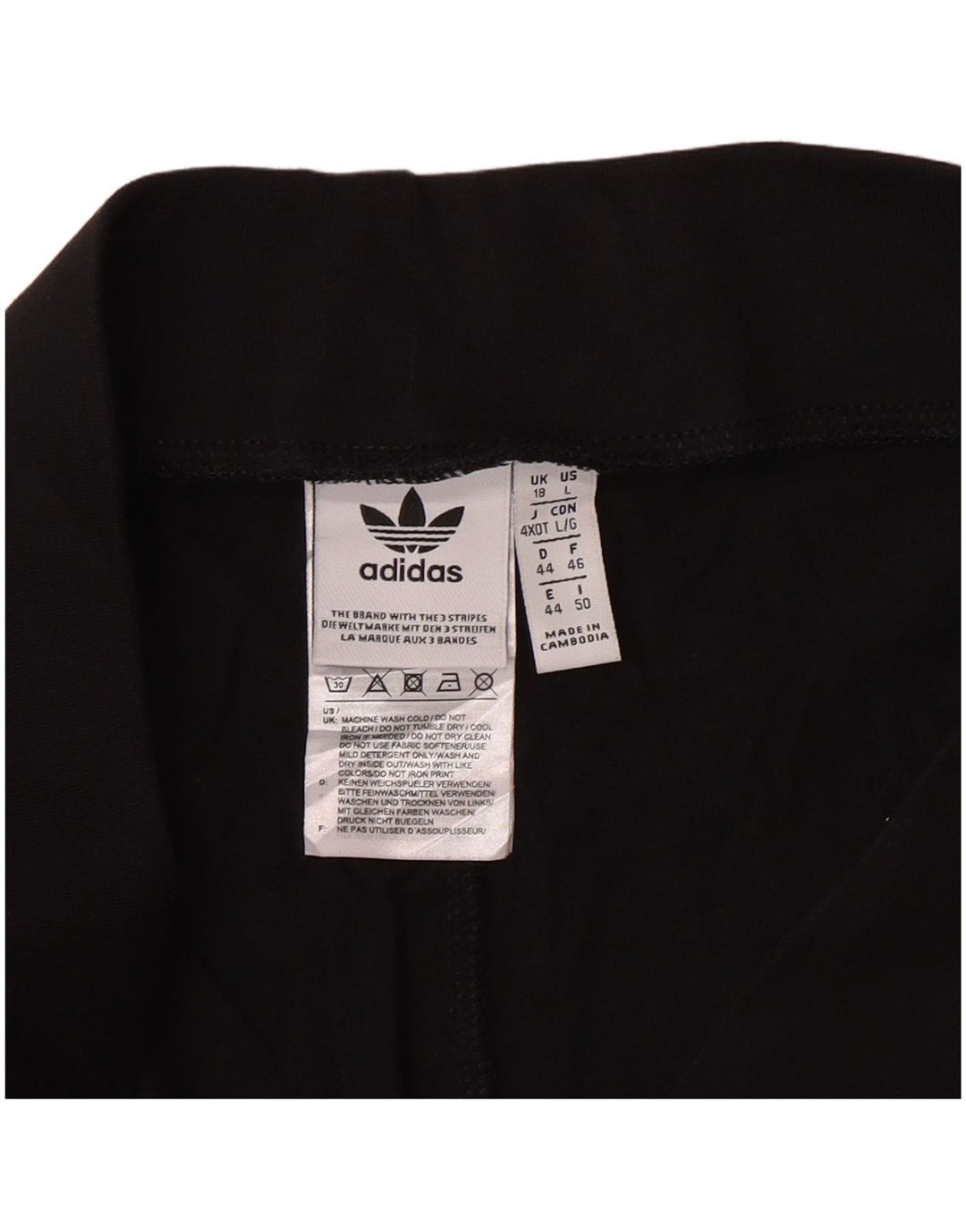 ADIDAS Pantalones cortos deportivos gráficos para mujer UK 40 XL Algodón negro