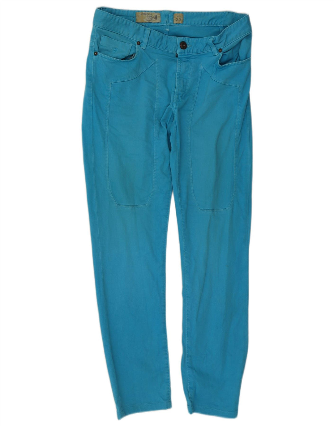 Vaqueros ajustados para mujer Jeckerson W33 L29 Algodón azul