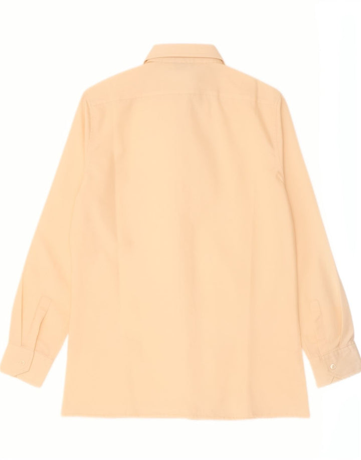 Camisa Vintage Hombre Talla 43 Poliéster Beige Grande