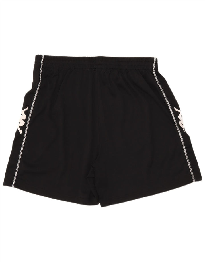Kappa Pantalones cortos deportivos gráficos para hombre 2XL Poliéster negro
