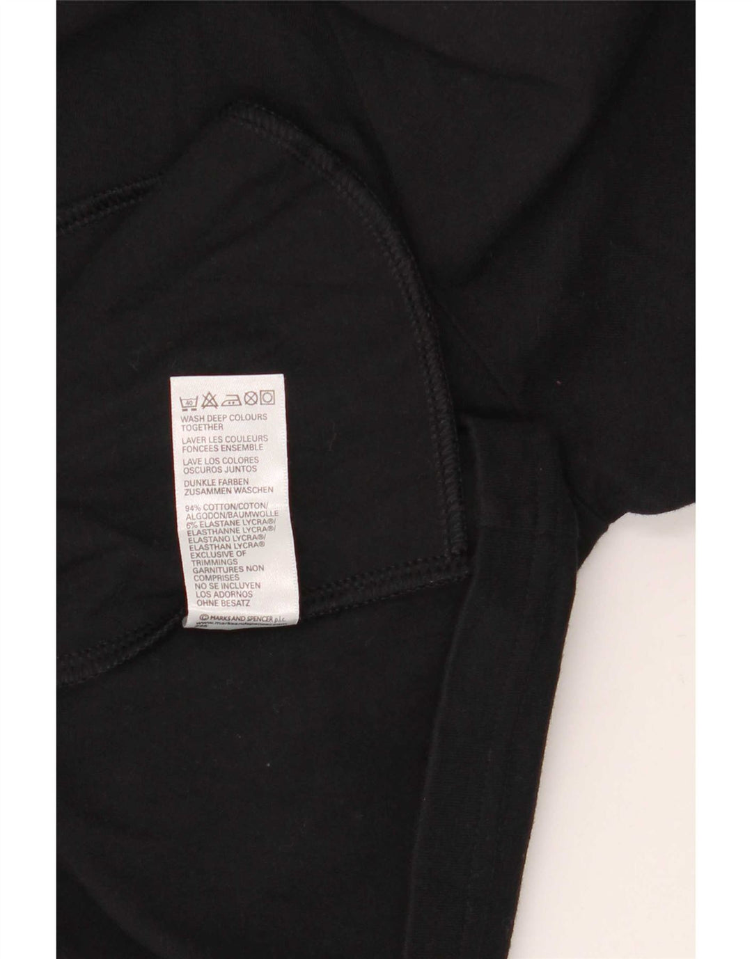 Marks & Spencer Chaqueta de chándal para mujer UK 46 Grande Algodón negro