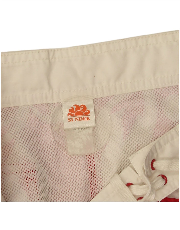 Bañador Sundek Hombre Poliéster Floral Rojo Mediano