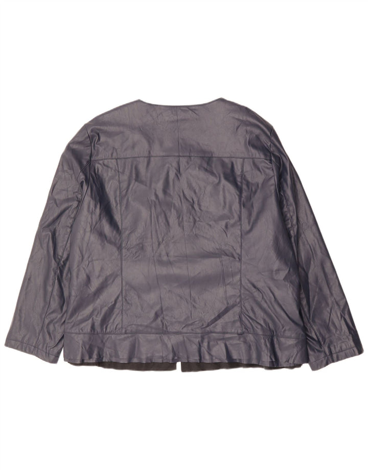 Marks & Spencer Chaqueta Bomber Autograph para Mujer UK 24 4XL Azul Marino