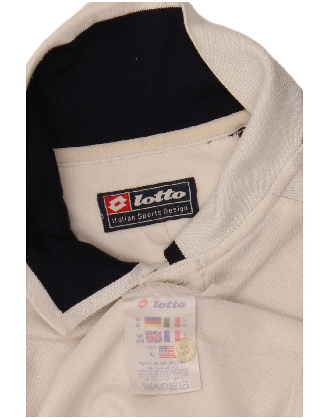 LOTTO Polo Hombre ES 42/44 XL Blanco Colorblock Poliéster