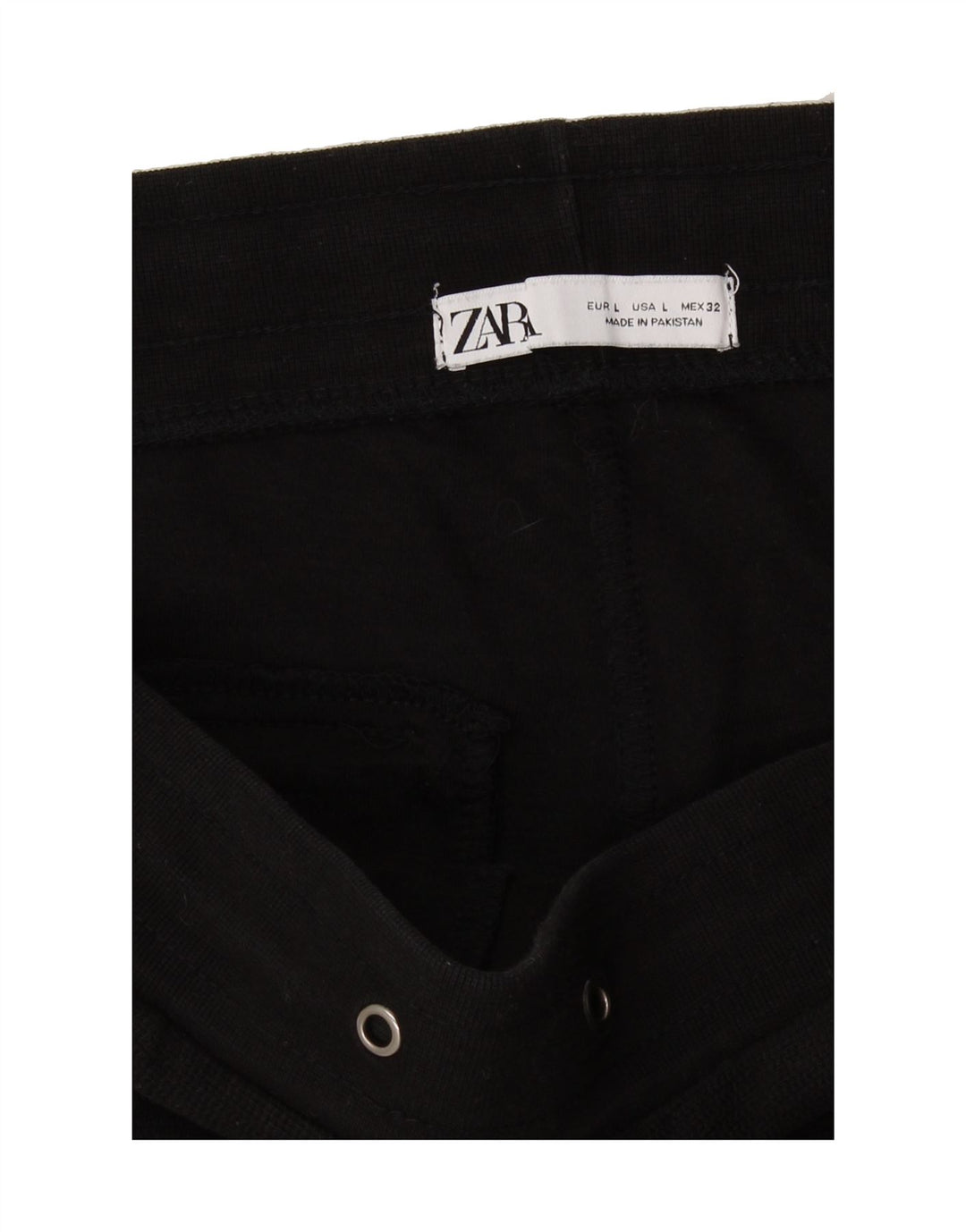 ZARA Womens Tracksuit Trousers Joggers UK 14 Large  Black Polyester Vintage Zara and Second-Hand Zara from Messina Hembry 