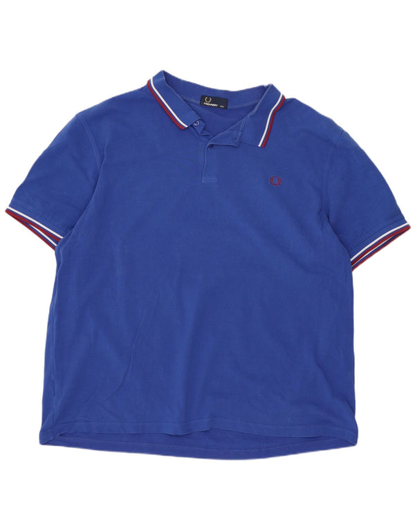 Polo Fred Perry Hombre 3XL Algodón A Rayas Azul