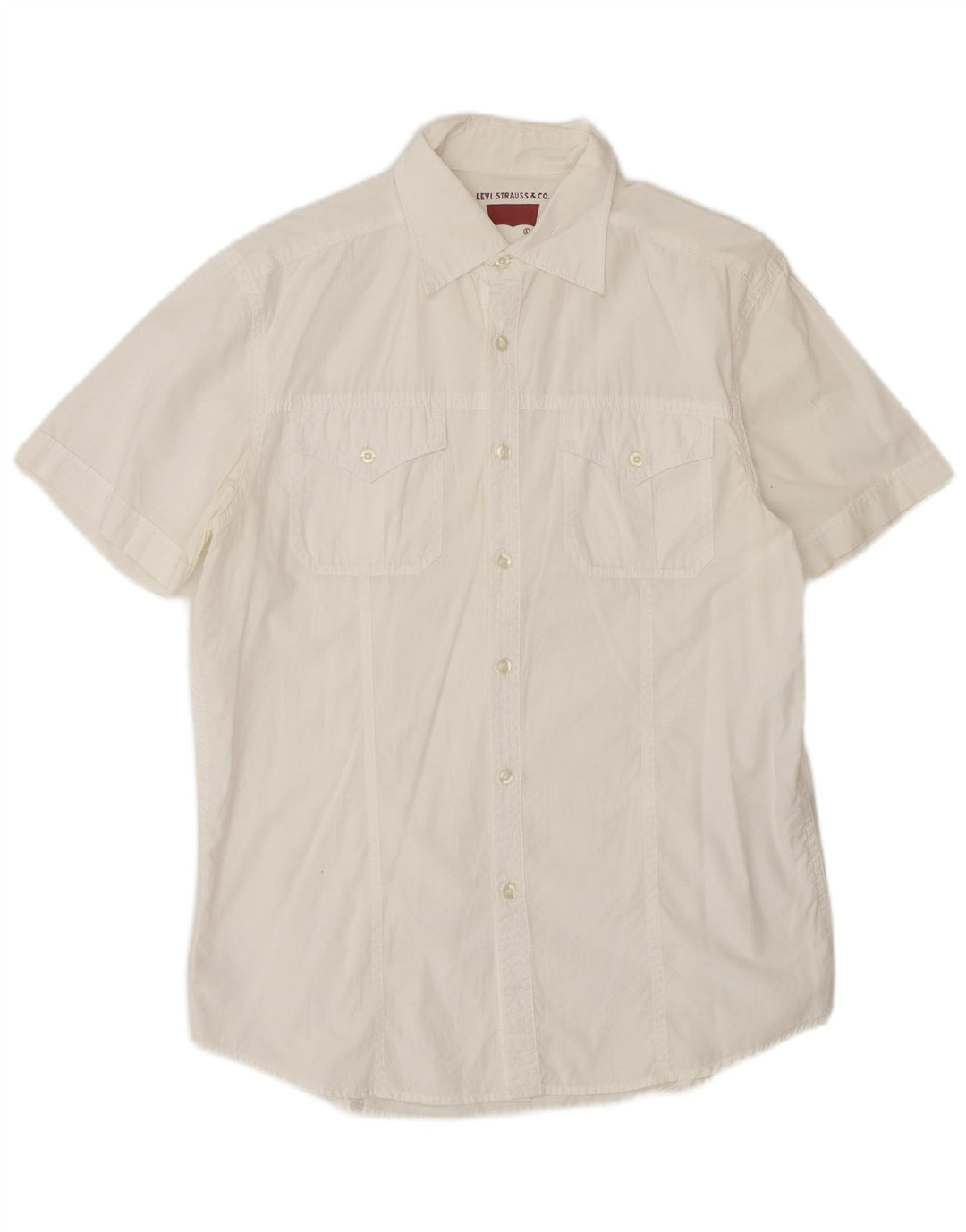 Levi's Camisa De Manga Corta Para Hombre De Algodón Blanco Grande