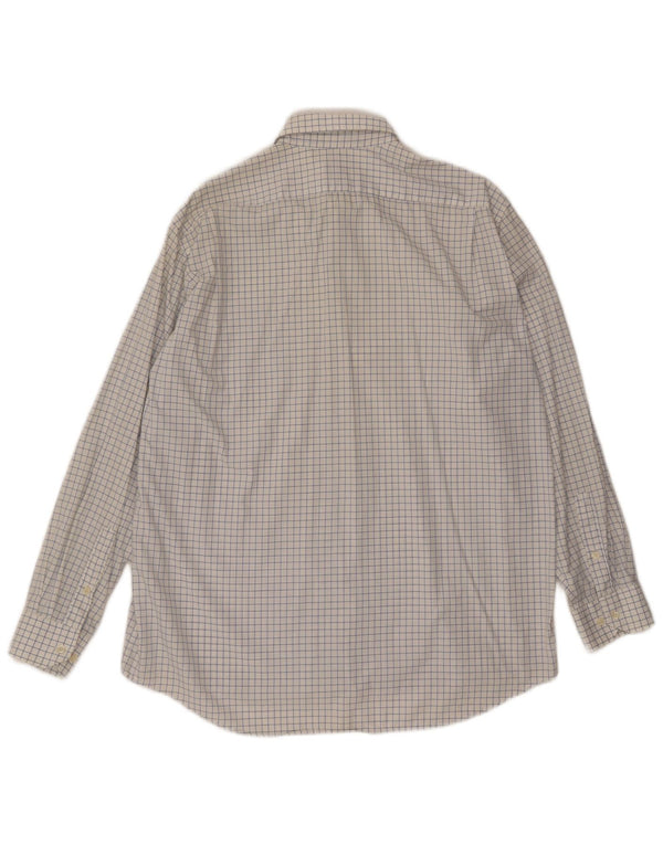 Camisa LACOSTE para hombre talla 41 Algodón a cuadros blanco grande