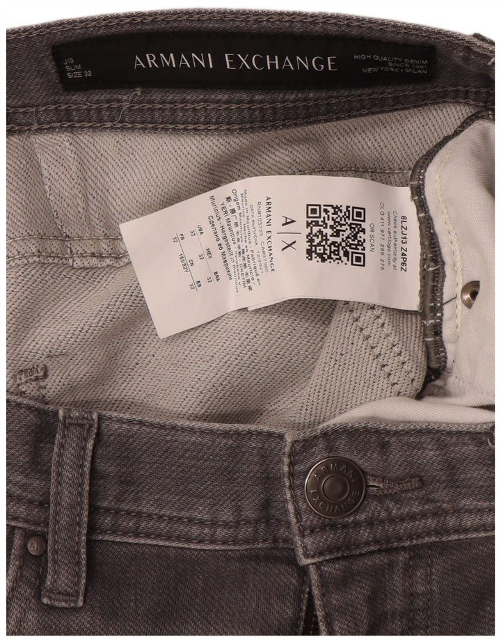 Armani Mens J13 Slim Jeans W32 L30 Algodón Gris