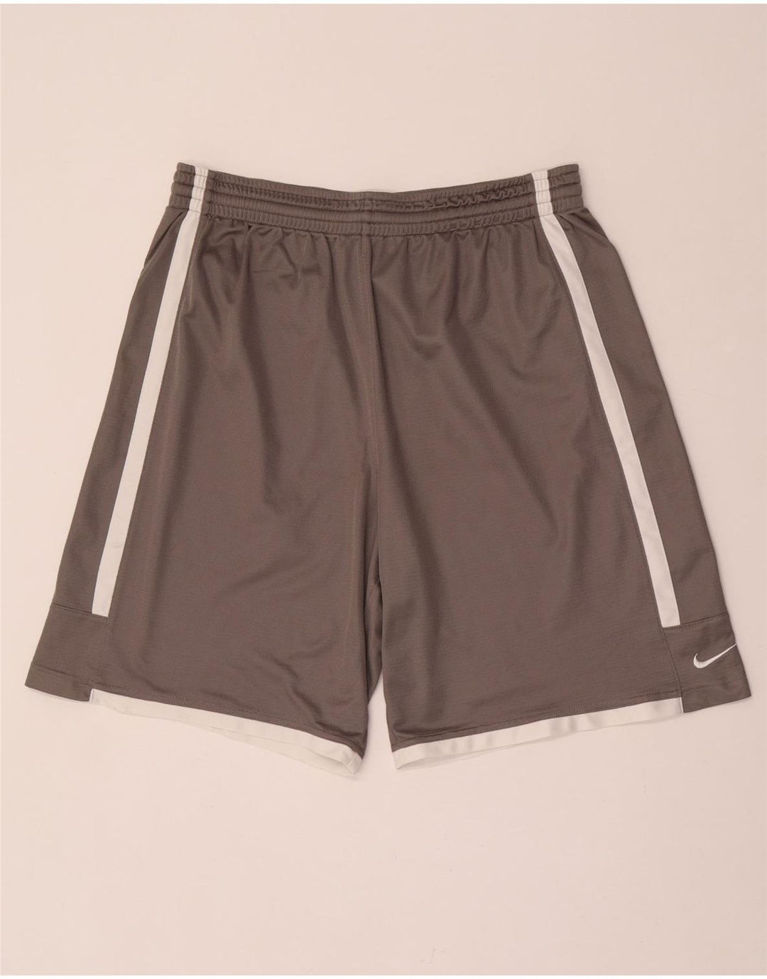 Nike Pantalones cortos deportivos Dri Fit para hombre XL Gris Colorblock Poliéster