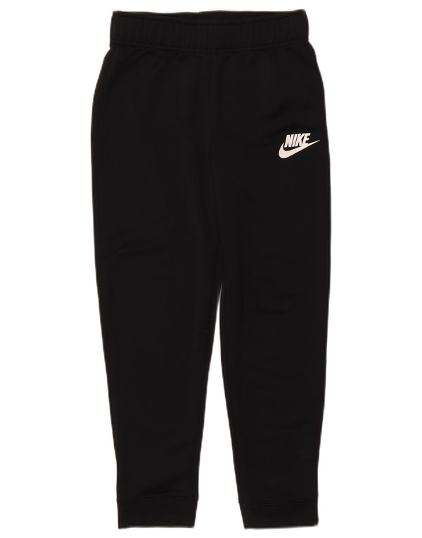 Nike Pantalones de chándal de ajuste estándar para niñas de 10 a 11 años, talla mediana, color negro