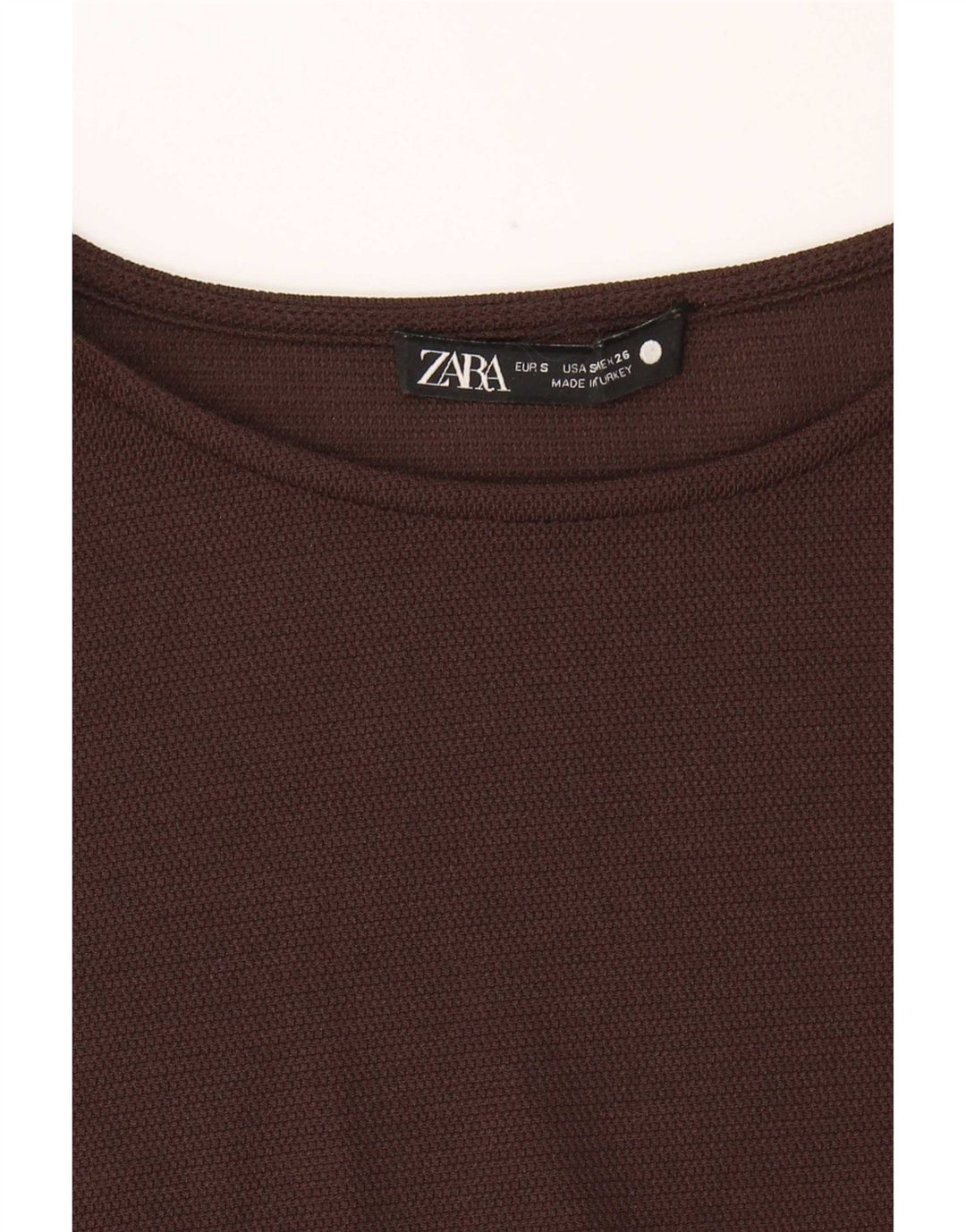 Zara Mujer Vestido Básico Sin Mangas UK 40 Small Marrón