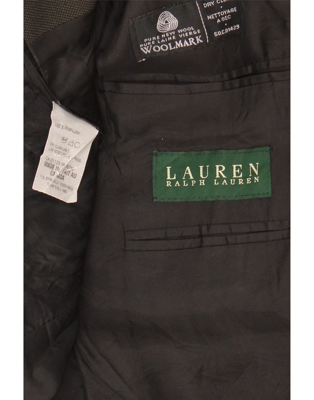 Ralph Lauren Chaqueta tipo blazer de 2 botones para hombre IT 56 2XL Lana negra