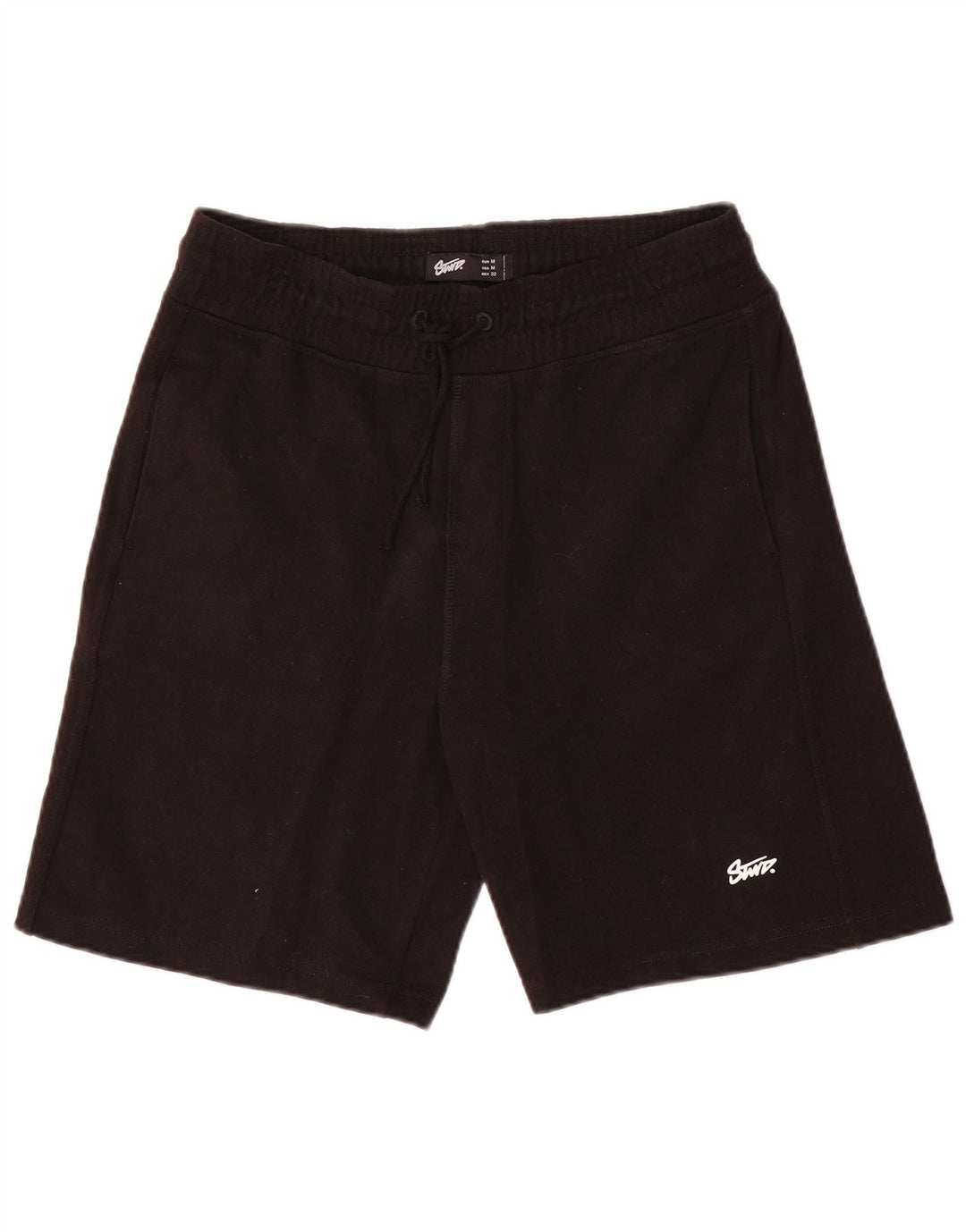 Pantalones Cortos Deportivos Pull & Bear Hombre Algodón Negro Mediano
